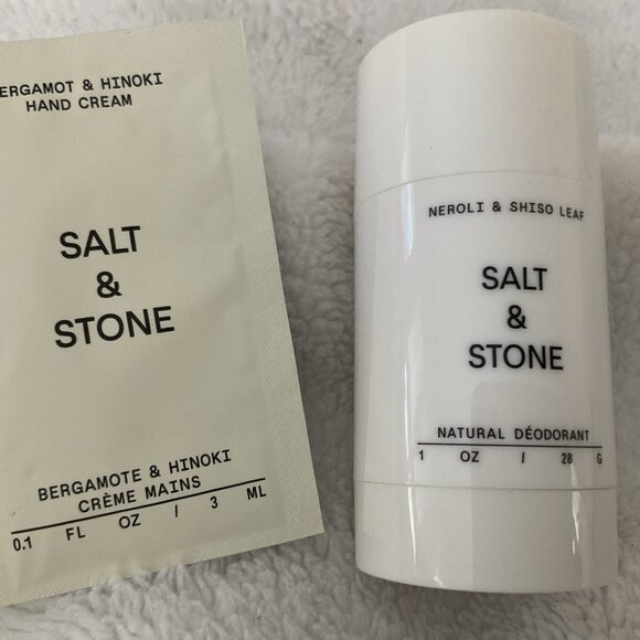 Salt & Stone NEROLI & SHISO LEAF Natural Deodorant 1oz+ Hand Cream Travel Size - Picture 2 of 3